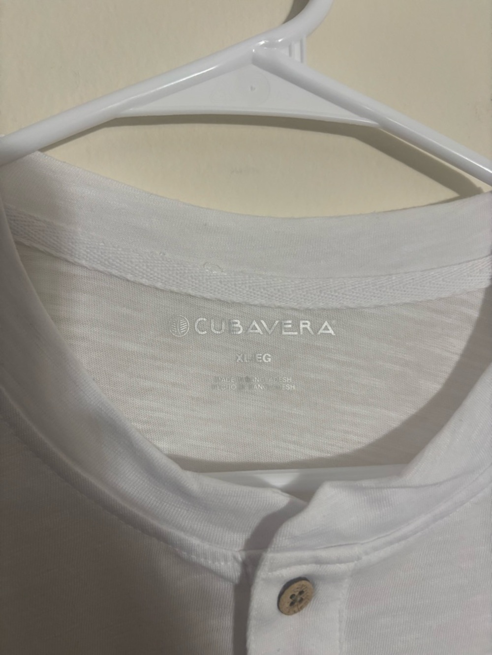 Cubavera Men’s White Henley Short Sleeve Shirt Size XL - Picture 6 of 10
